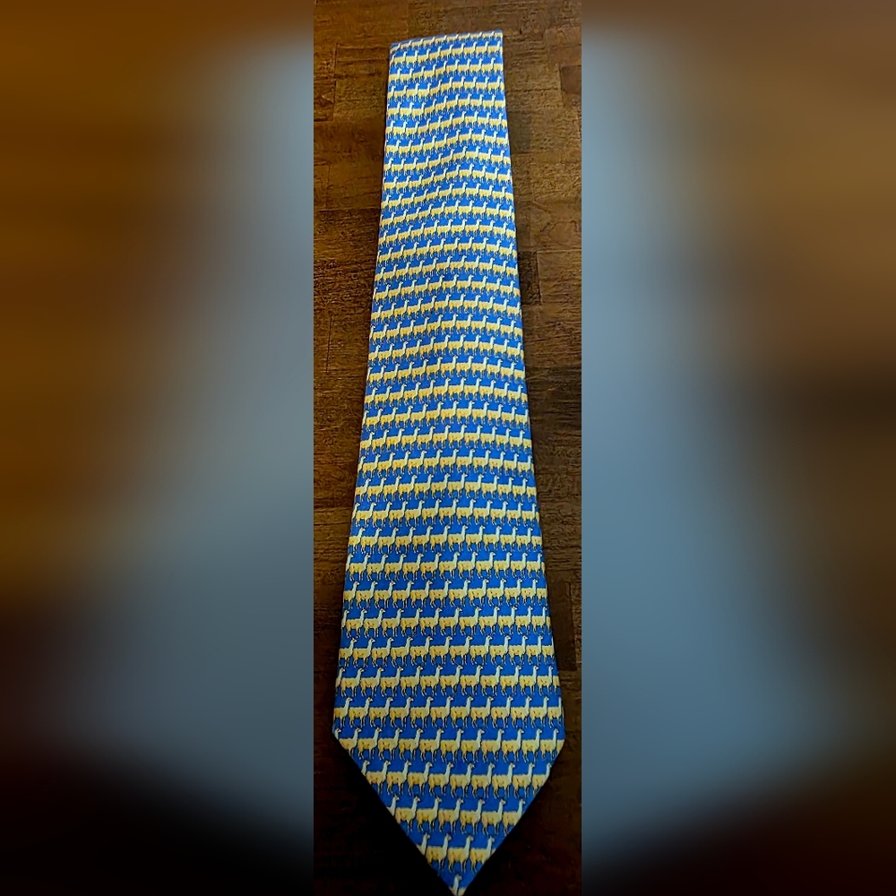 Thomas Pink Blue and Yellow Patterned Men's Tie